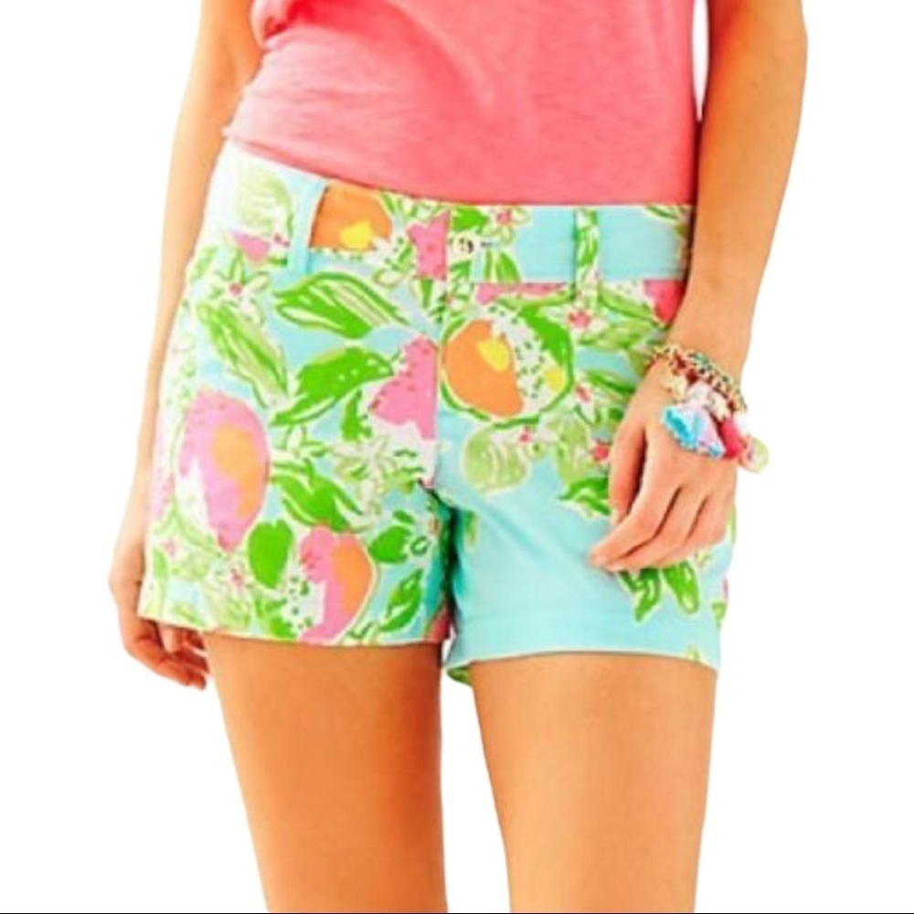 Lilly Pulitzer Callahan Pink Lemonade Shorts Sz 0